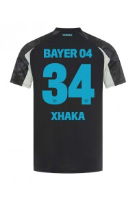 Bayer Leverkusen Granit Xhaka #34 Jalkapallovaatteet Kolmaspaita 2024-25 Lyhythihainen